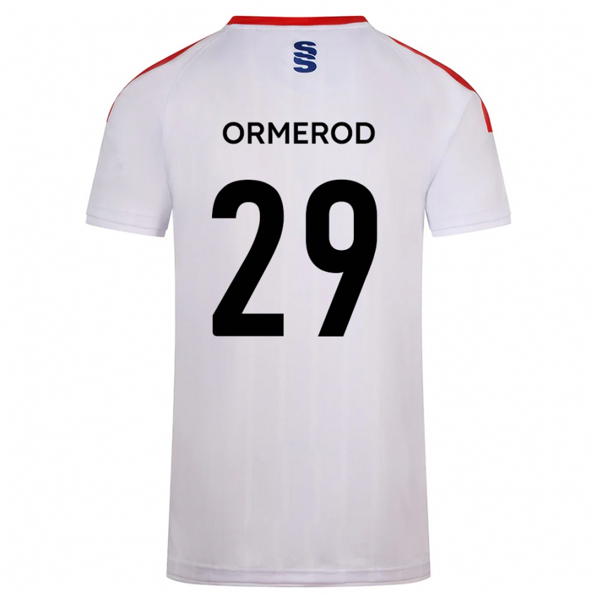 נשים דניאל לי אורמרוד #29 לבן כחול נייבי ג'רזי ביתית 2025/26 חולצה קצרה