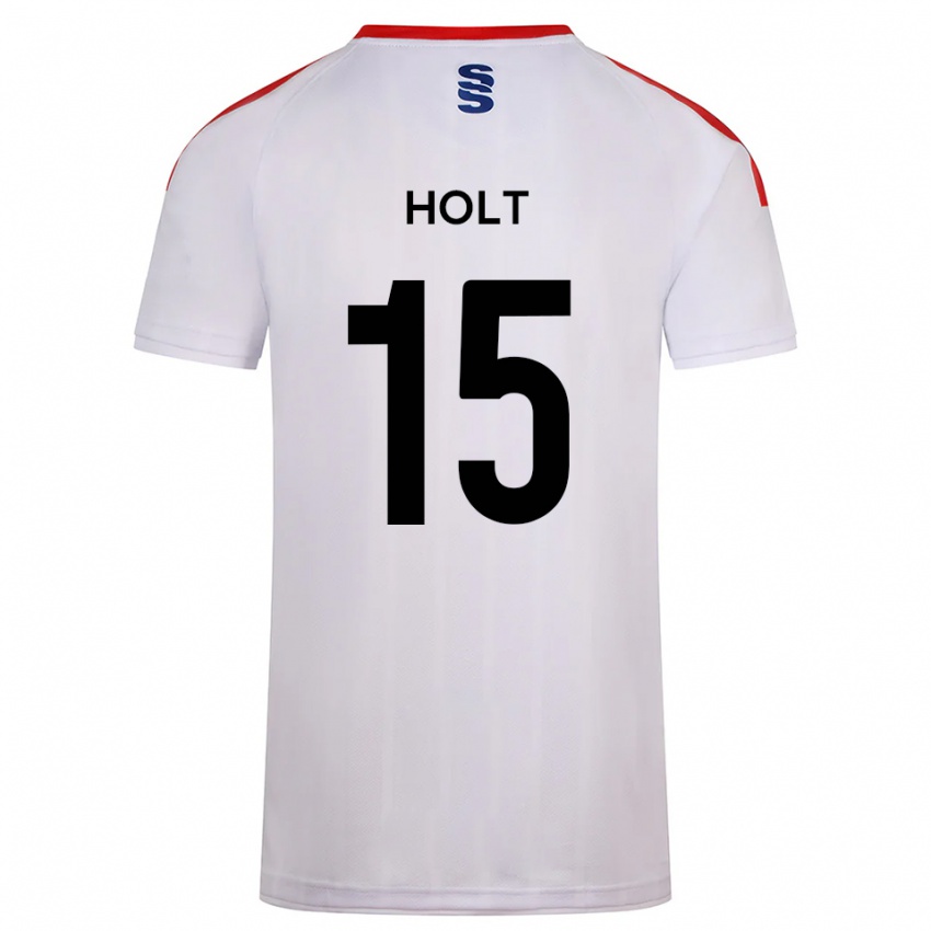 נשים Ella Holt #15 לבן כחול נייבי ג'רזי ביתית 2025/26 חולצה קצרה