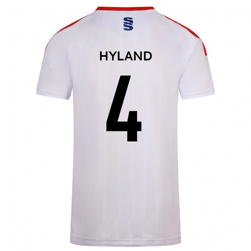 נשים Mia Hyland #4 לבן כחול נייבי ג'רזי ביתית 2025/26 חולצה קצרה