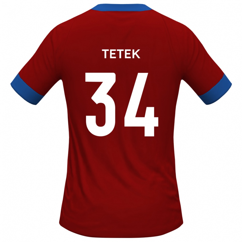 נשים Dejan Tetek #34 כחול אדום ג'רזי ביתית 2025/26 חולצה קצרה