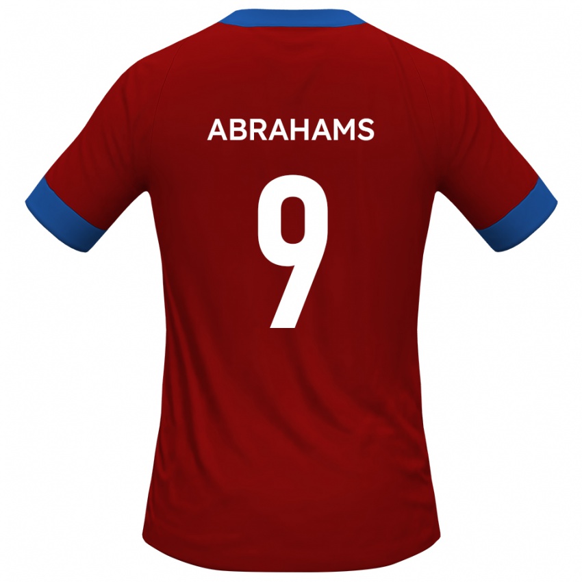 נשים טריסטן אברהמס #9 כחול אדום ג'רזי ביתית 2025/26 חולצה קצרה