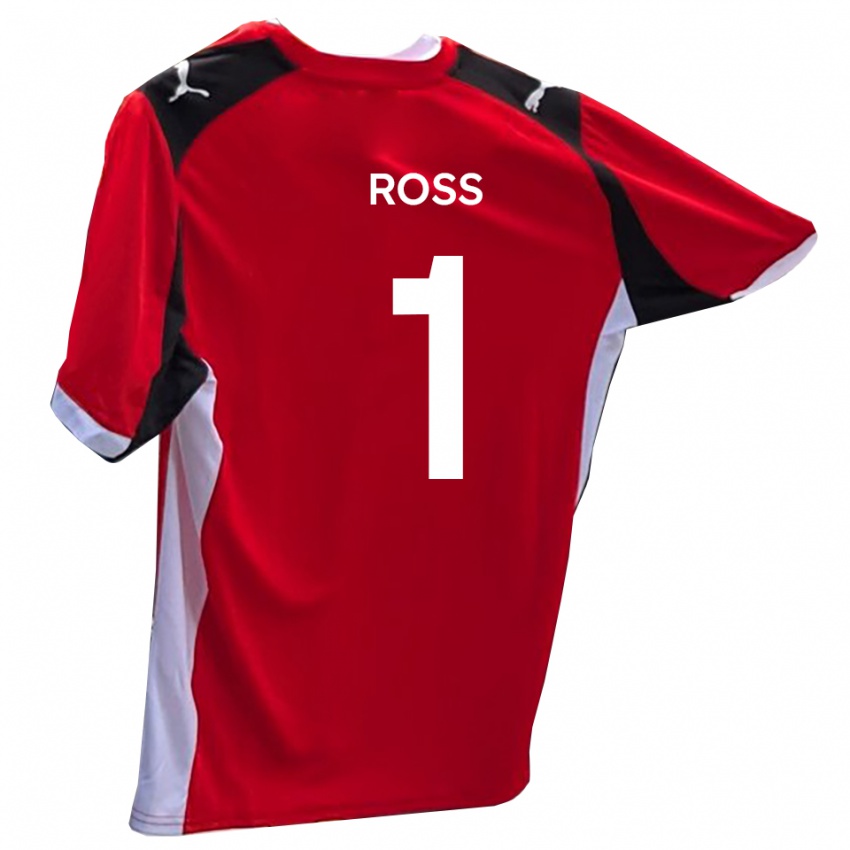 נשים Ethan Ross #1 אדום לבן ג'רזי ביתית 2025/26 חולצה קצרה