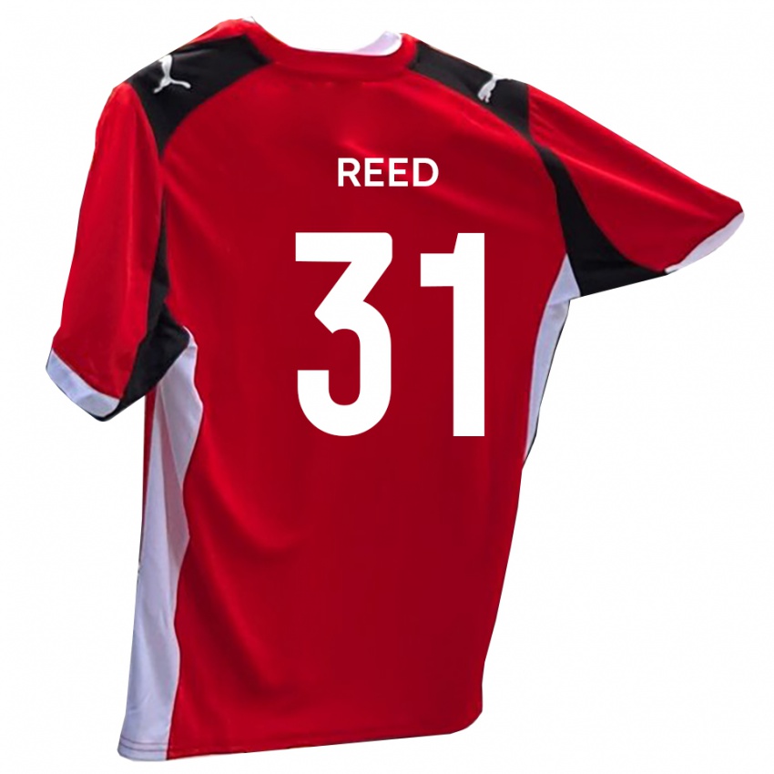 נשים Sam Reed #31 אדום לבן ג'רזי ביתית 2025/26 חולצה קצרה