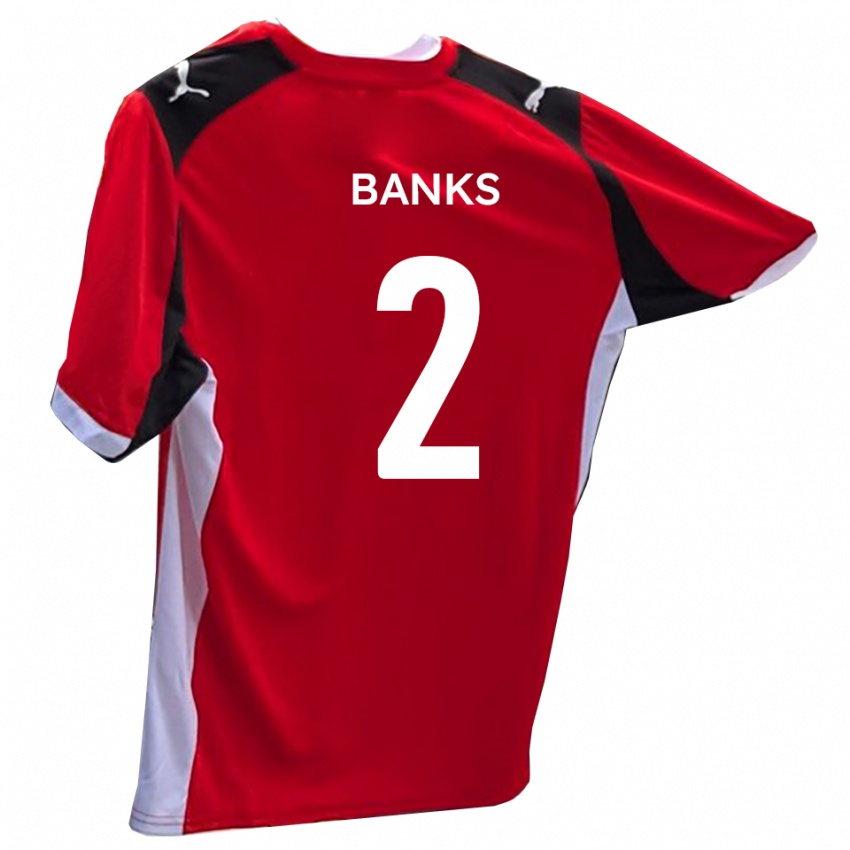 נשים לואיס בנקס #2 אדום לבן ג'רזי ביתית 2025/26 חולצה קצרה