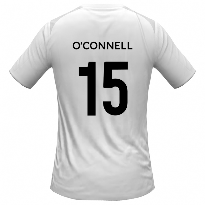 נשים Charlie O'connell #15 לבן אפור ג'רזי ביתית 2025/26 חולצה קצרה