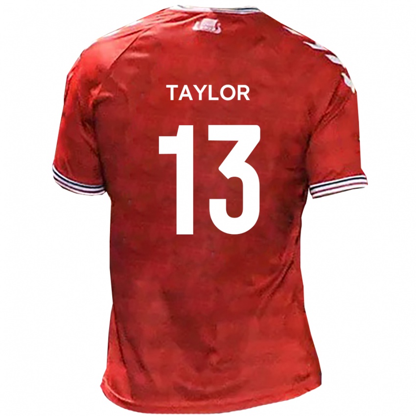 נשים Sam Taylor #13 אדום לבן ג'רזי ביתית 2025/26 חולצה קצרה