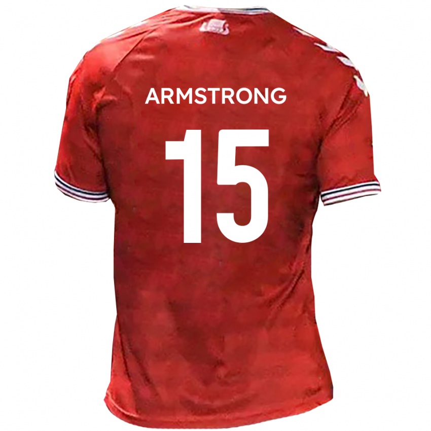 נשים מרווין ג׳וני ארמסטרונג #15 אדום לבן ג'רזי ביתית 2025/26 חולצה קצרה