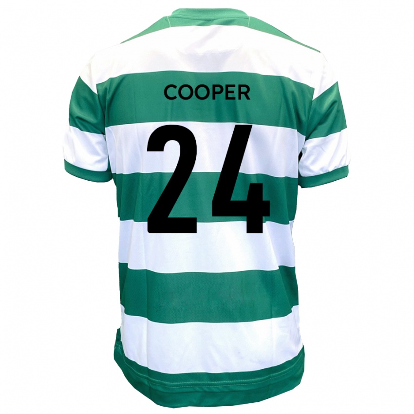 נשים Charlie Cooper #24 ירוק לבן ג'רזי ביתית 2025/26 חולצה קצרה