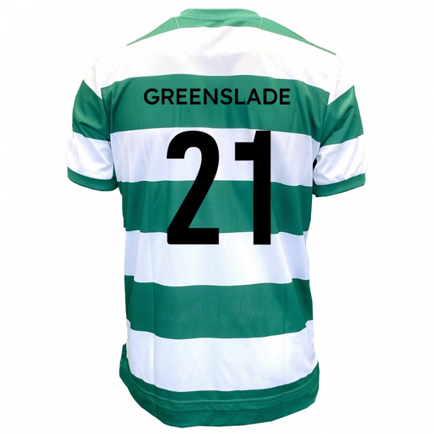 נשים הארווי גרינסלייד #21 ירוק לבן ג'רזי ביתית 2025/26 חולצה קצרה