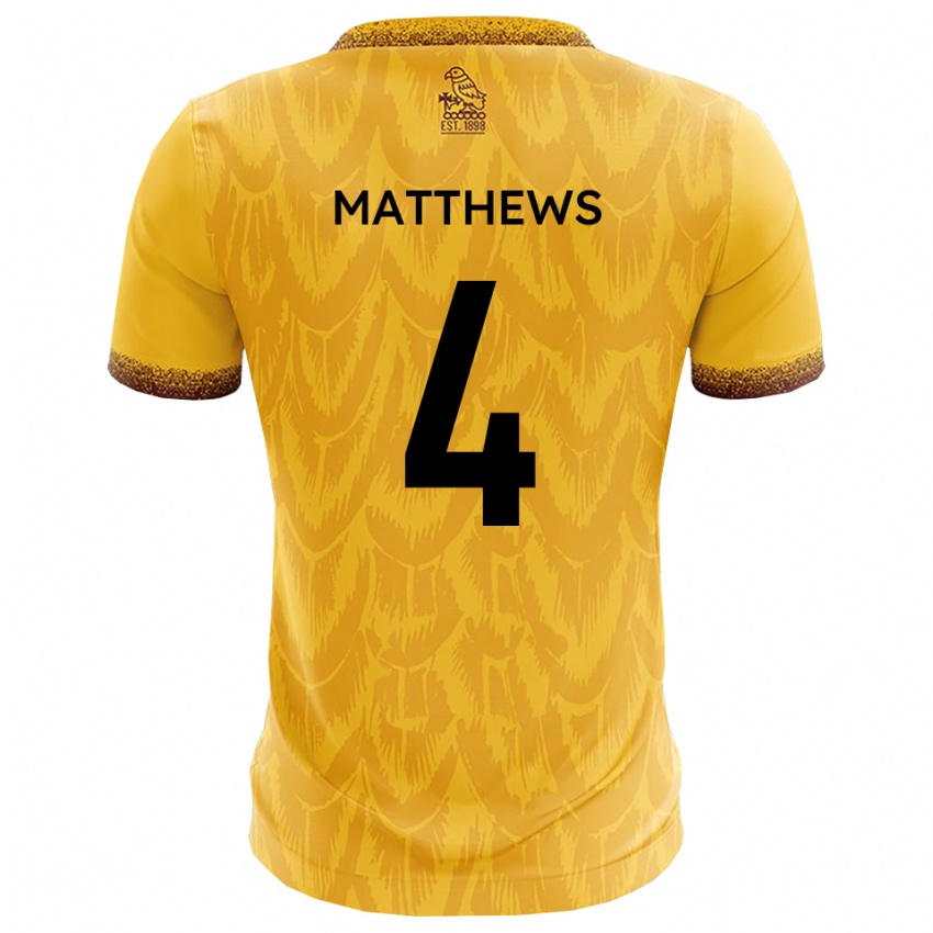 נשים Anton Matthews #4 צהוב חום ג'רזי ביתית 2025/26 חולצה קצרה