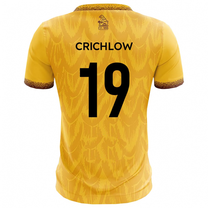 נשים קיין קריצ'לו #19 צהוב חום ג'רזי ביתית 2025/26 חולצה קצרה