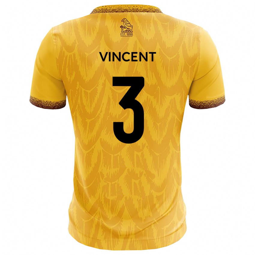 נשים ליאם אנדי וינסנט #3 צהוב חום ג'רזי ביתית 2025/26 חולצה קצרה