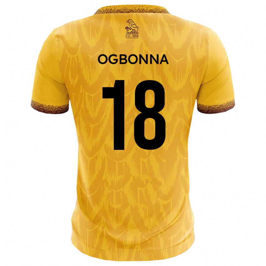 נשים דייוויד אוגבונה #18 צהוב חום ג'רזי ביתית 2025/26 חולצה קצרה