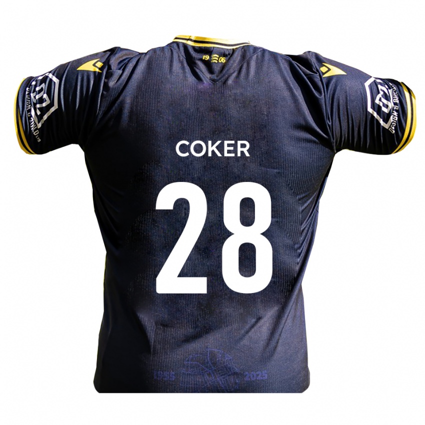 נשים אולי קוקר #28 כחול נייבי צהוב ג'רזי ביתית 2025/26 חולצה קצרה