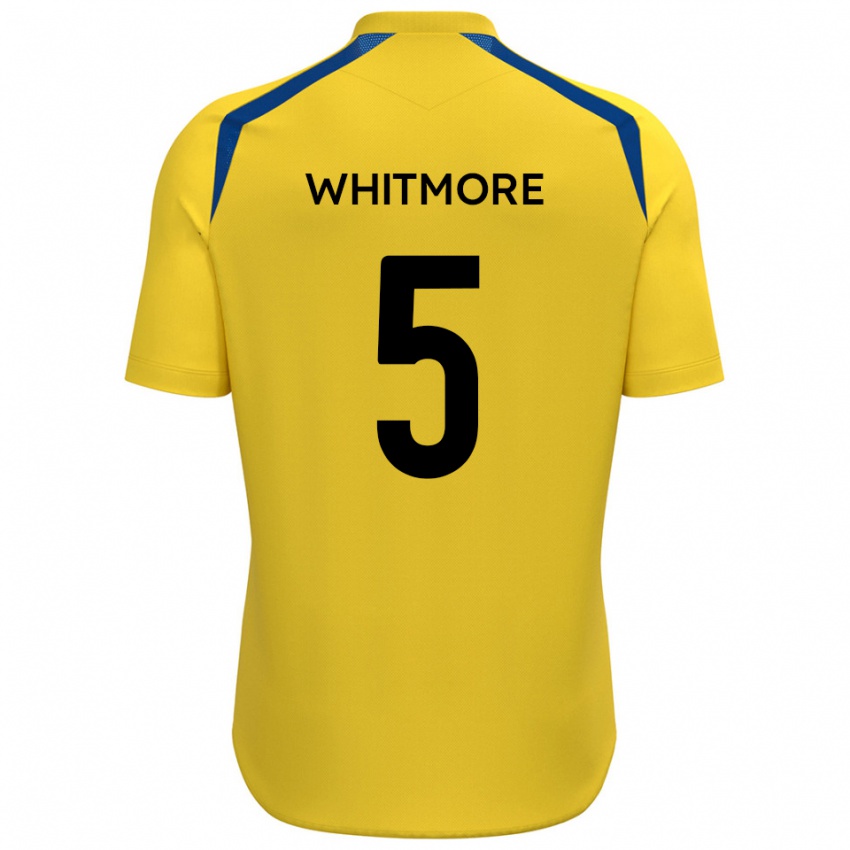 נשים אלכס ויטמור #5 צהוב כחול ג'רזי ביתית 2025/26 חולצה קצרה