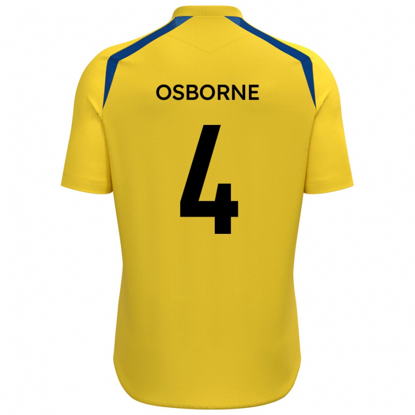 נשים ג׳יימי אוסבורן #4 צהוב כחול ג'רזי ביתית 2025/26 חולצה קצרה