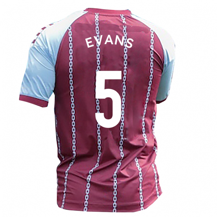 נשים Will Evans #5 תכלת חלודה אדומה ג'רזי ביתית 2025/26 חולצה קצרה