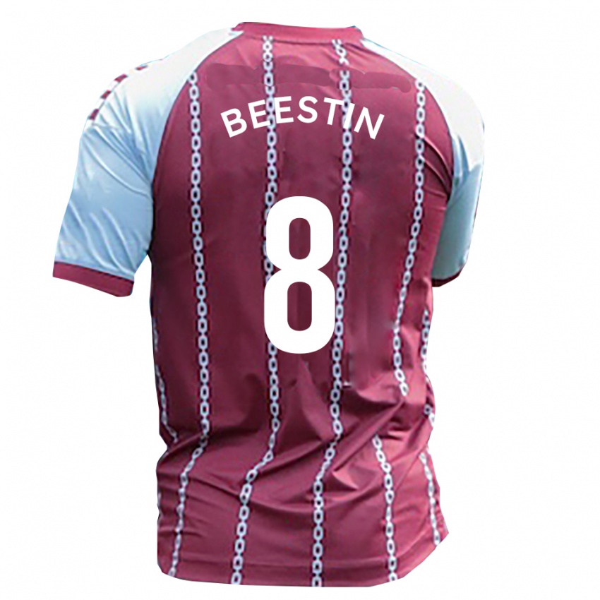נשים Alfie Beestin #8 תכלת חלודה אדומה ג'רזי ביתית 2025/26 חולצה קצרה