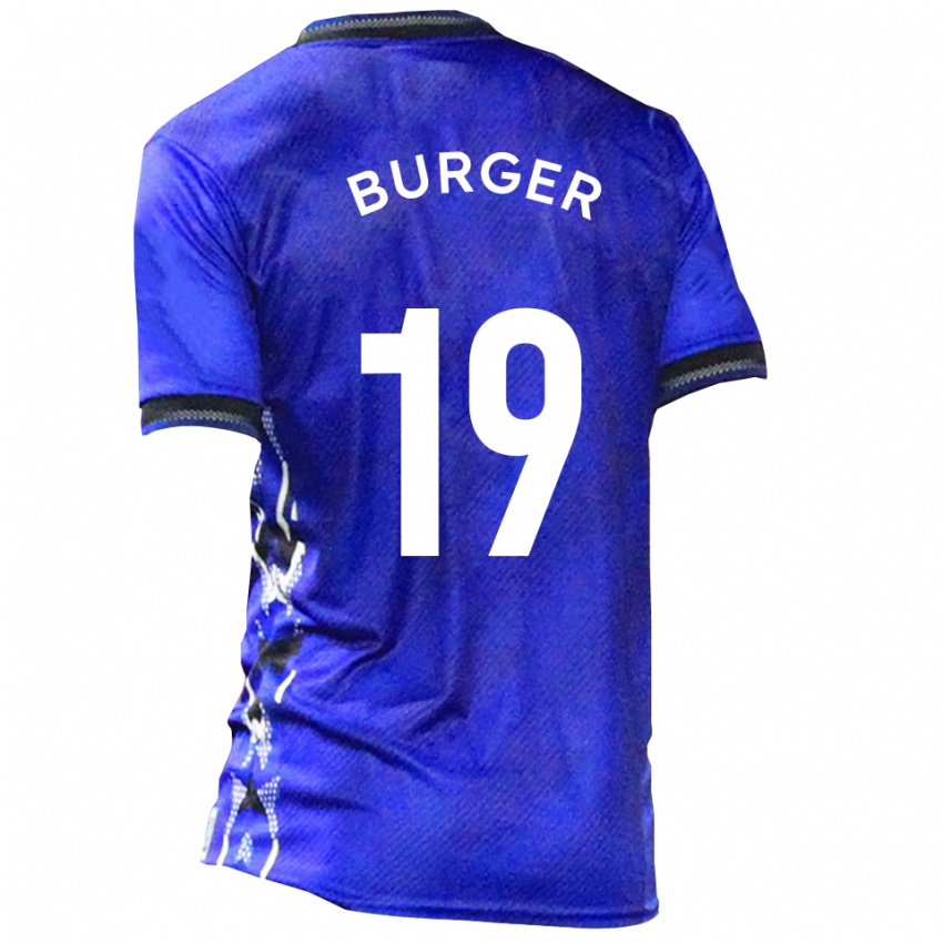 נשים ג'ייק בורגר #19 כחול לבן ג'רזי ביתית 2025/26 חולצה קצרה