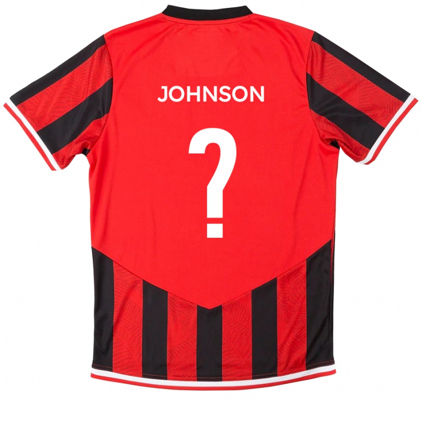 נשים Erin Johnson #0 אדום שחור ג'רזי ביתית 2025/26 חולצה קצרה