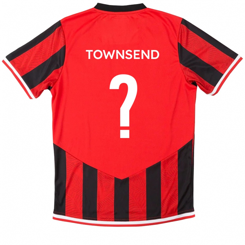 נשים Ellie Townsend #0 אדום שחור ג'רזי ביתית 2025/26 חולצה קצרה