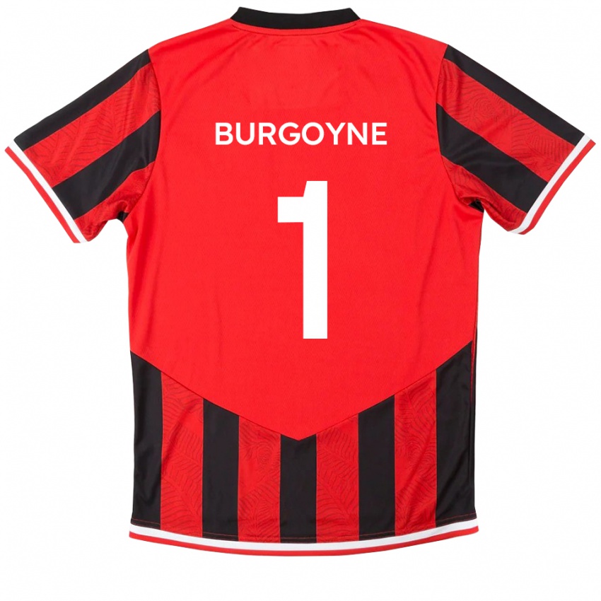 נשים הארי בורגוין #1 אדום שחור ג'רזי ביתית 2025/26 חולצה קצרה