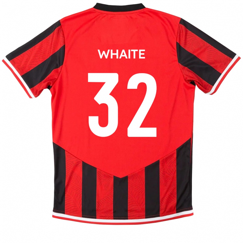 נשים Billy Whaite #32 אדום שחור ג'רזי ביתית 2025/26 חולצה קצרה