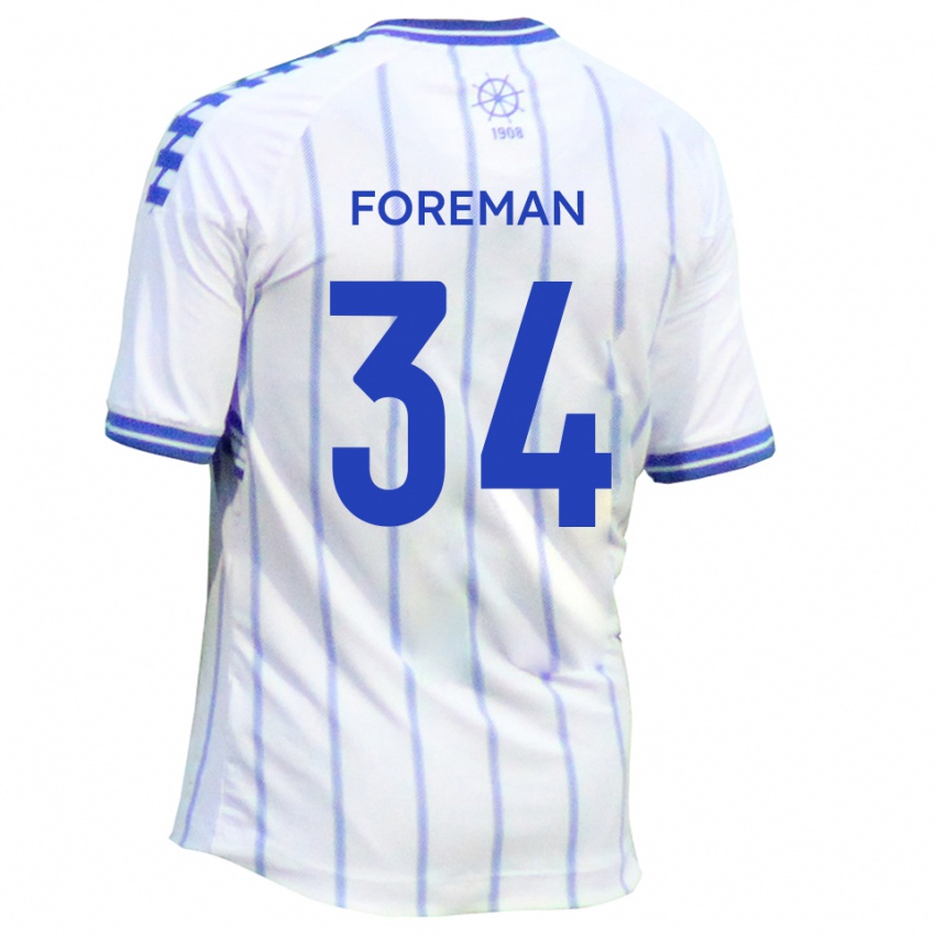 נשים קיאן פורמן #34 לבן כחול ג'רזי ביתית 2025/26 חולצה קצרה