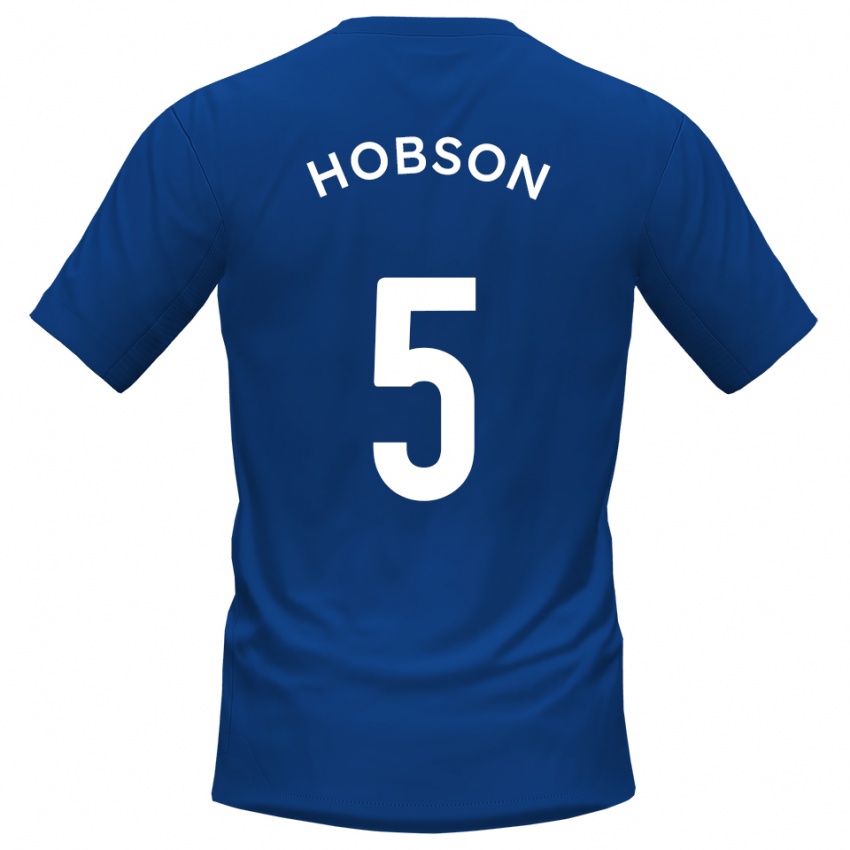 נשים שון הובסון #5 כחול לבן ג'רזי ביתית 2025/26 חולצה קצרה