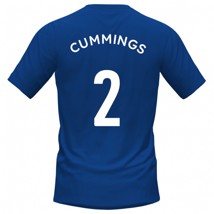 נשים Jo Cummings #2 כחול לבן ג'רזי ביתית 2025/26 חולצה קצרה