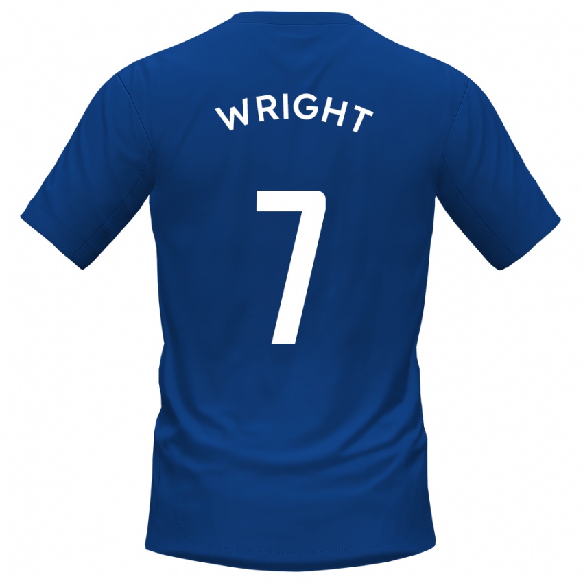 נשים Max Wright #7 כחול לבן ג'רזי ביתית 2025/26 חולצה קצרה