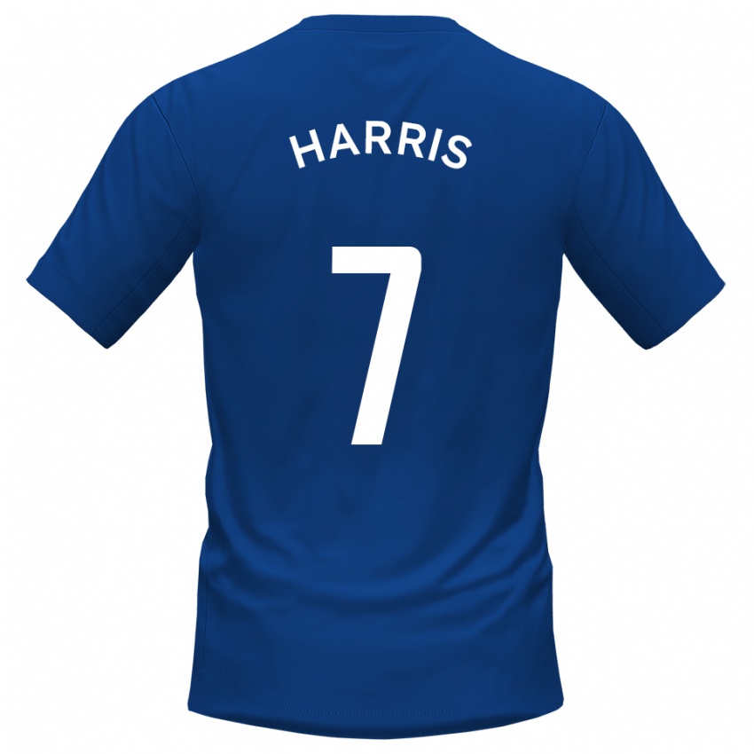 נשים Will Harris #7 כחול לבן ג'רזי ביתית 2025/26 חולצה קצרה