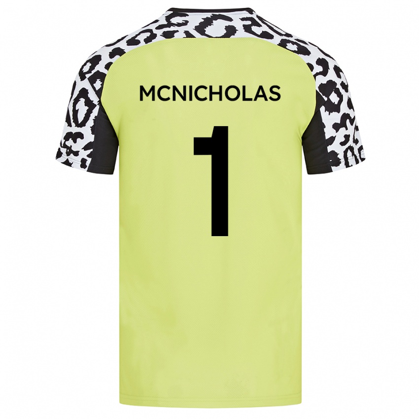 נשים לוק מקניקולס #1 צהוב פלואורסצנטי ג'רזי ביתית 2025/26 חולצה קצרה