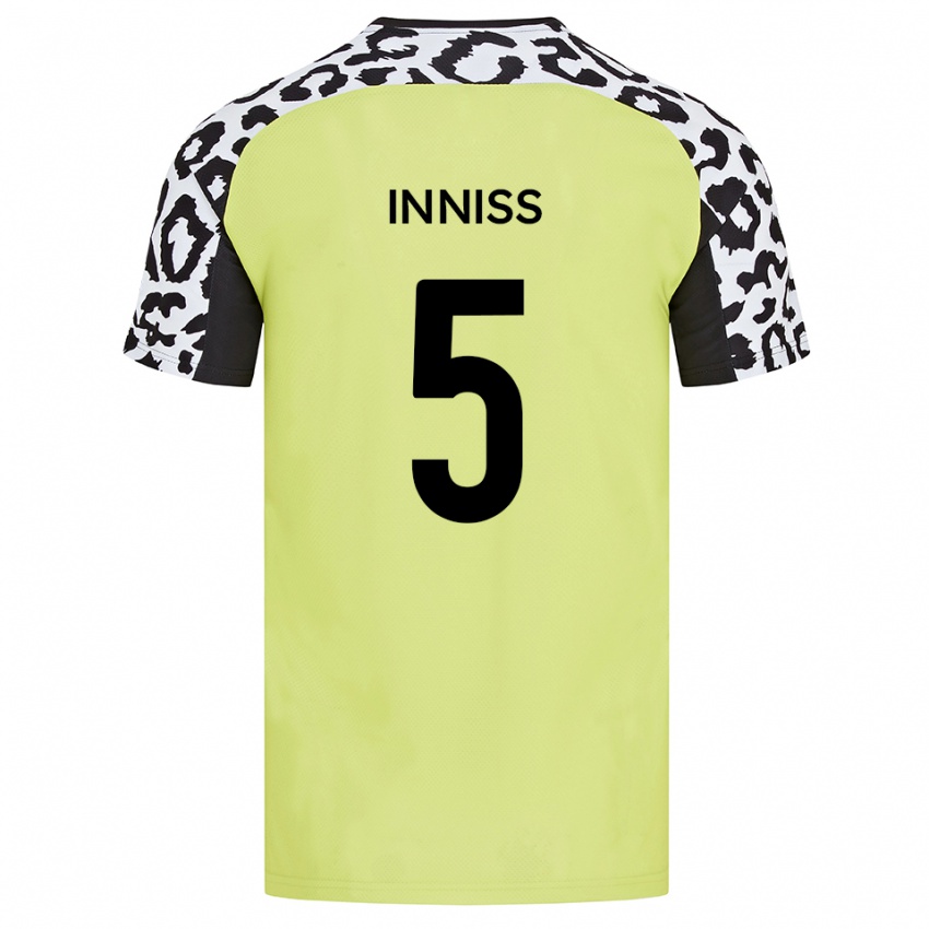 נשים ראיין איניס #5 צהוב פלואורסצנטי ג'רזי ביתית 2025/26 חולצה קצרה