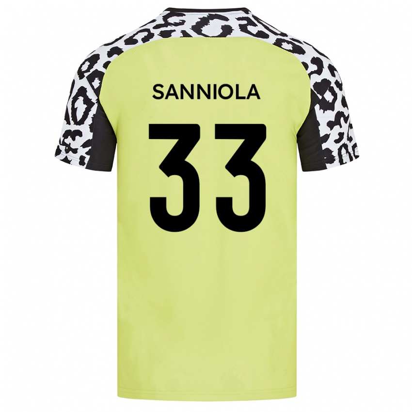נשים Keon Sanniola #33 צהוב פלואורסצנטי ג'רזי ביתית 2025/26 חולצה קצרה