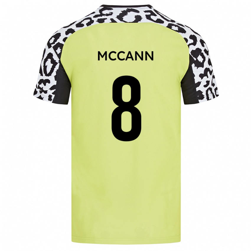 נשים צ'ארלי מק'קאן #8 צהוב פלואורסצנטי ג'רזי ביתית 2025/26 חולצה קצרה