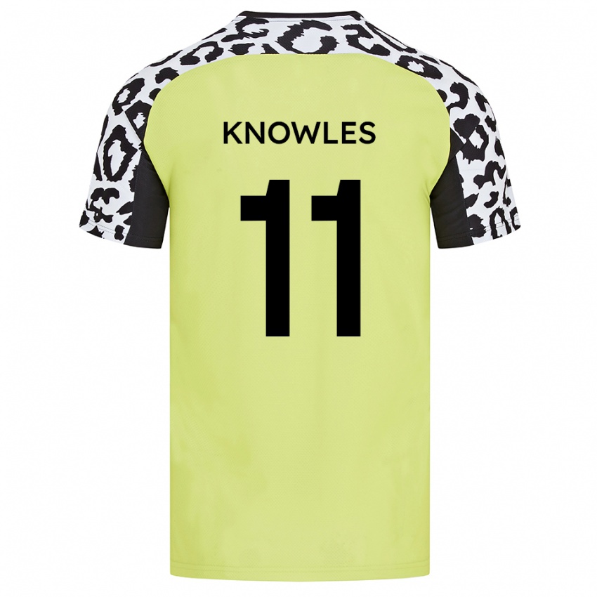 נשים טום נואלס #11 צהוב פלואורסצנטי ג'רזי ביתית 2025/26 חולצה קצרה