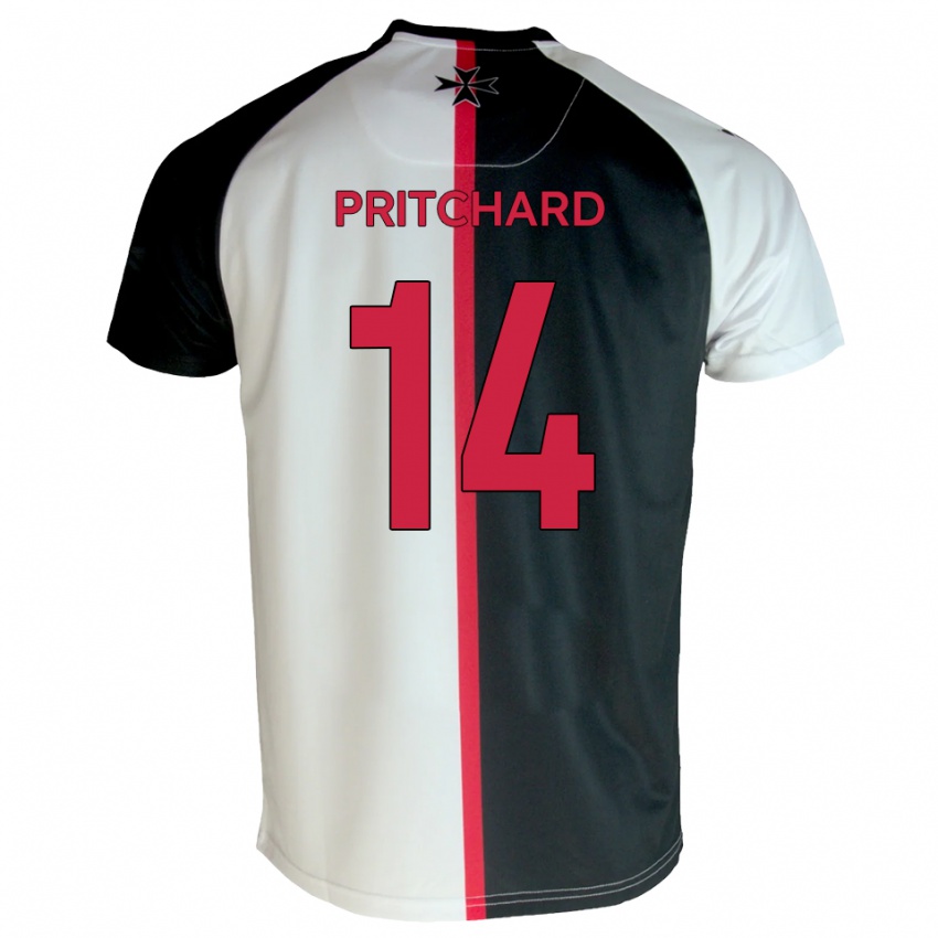 נשים הארי פריצ'רד #14 לבן שחור ג'רזי ביתית 2025/26 חולצה קצרה