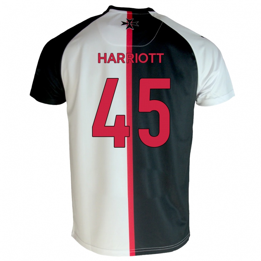 נשים קאלום הריוט #45 לבן שחור ג'רזי ביתית 2025/26 חולצה קצרה