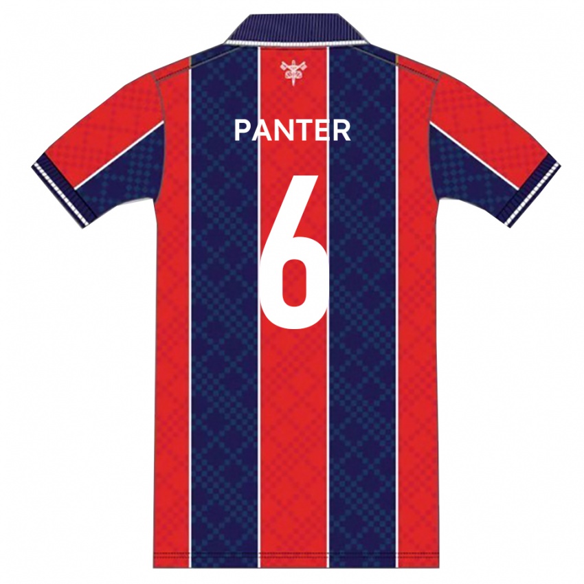 נשים קורי פנטר #6 אדום נייבי ג'רזי ביתית 2025/26 חולצה קצרה