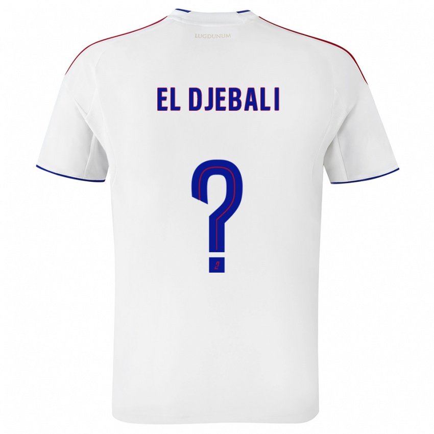 נשים חיים אל דג'בלי #0 לבן אדום ג'רזי ביתית 2025/26 חולצה קצרה