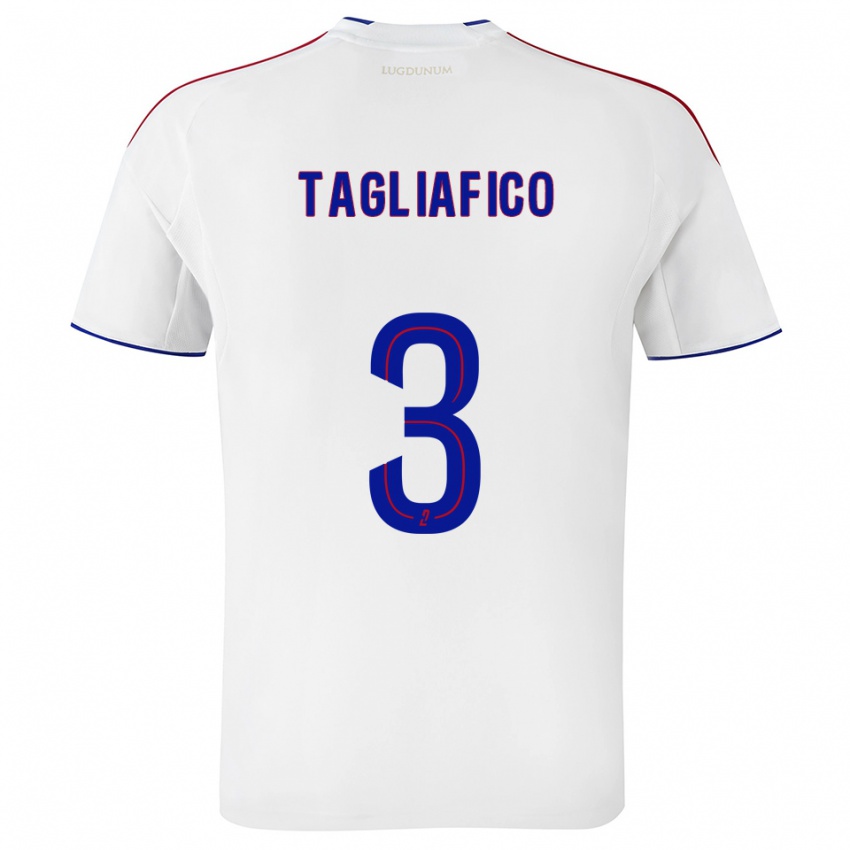 נשים ניקולס טאגליאפיקו #3 לבן אדום ג'רזי ביתית 2025/26 חולצה קצרה