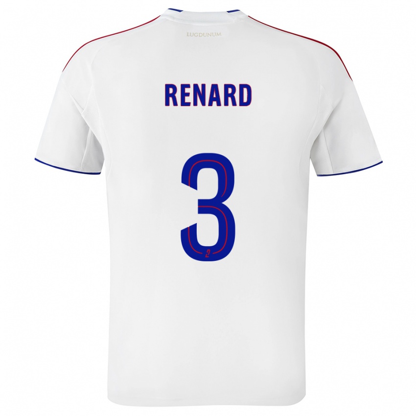 נשים וונדי רנארד #3 לבן אדום ג'רזי ביתית 2025/26 חולצה קצרה