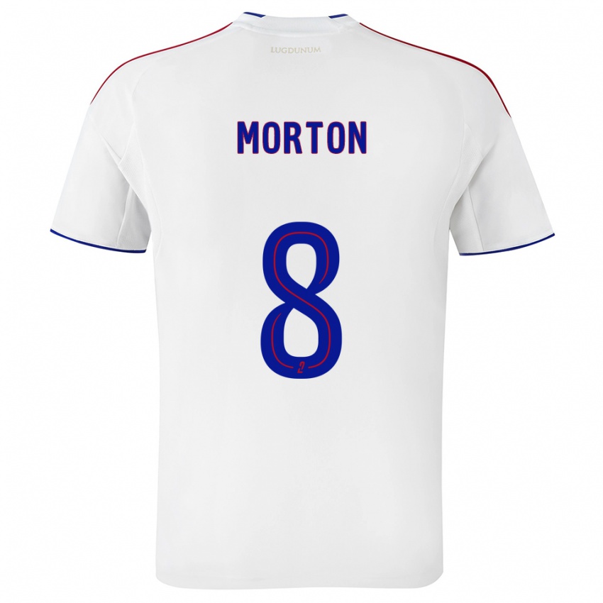 נשים טיילר מורטון #8 לבן אדום ג'רזי ביתית 2025/26 חולצה קצרה