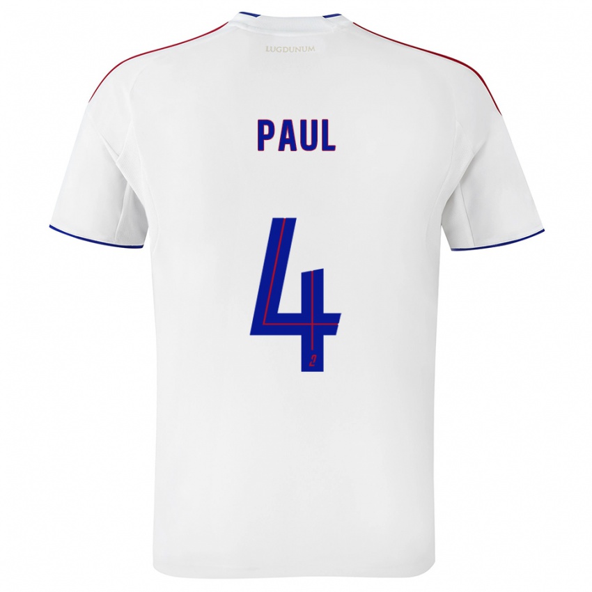 נשים פול אדגר #4 לבן אדום ג'רזי ביתית 2025/26 חולצה קצרה