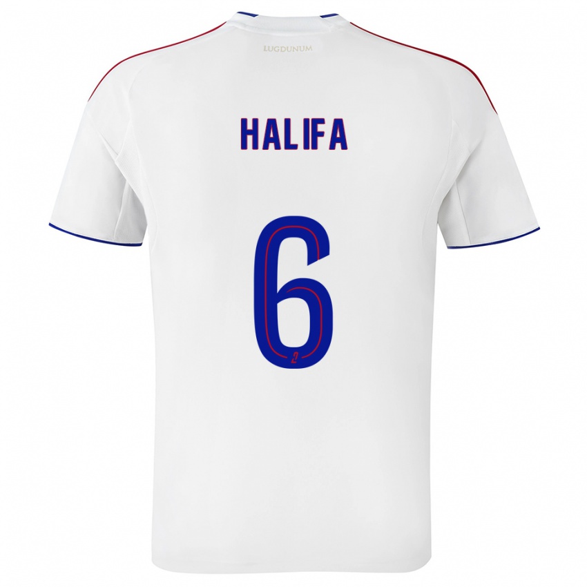 נשים איסלם ח׳ליפה #6 לבן אדום ג'רזי ביתית 2025/26 חולצה קצרה