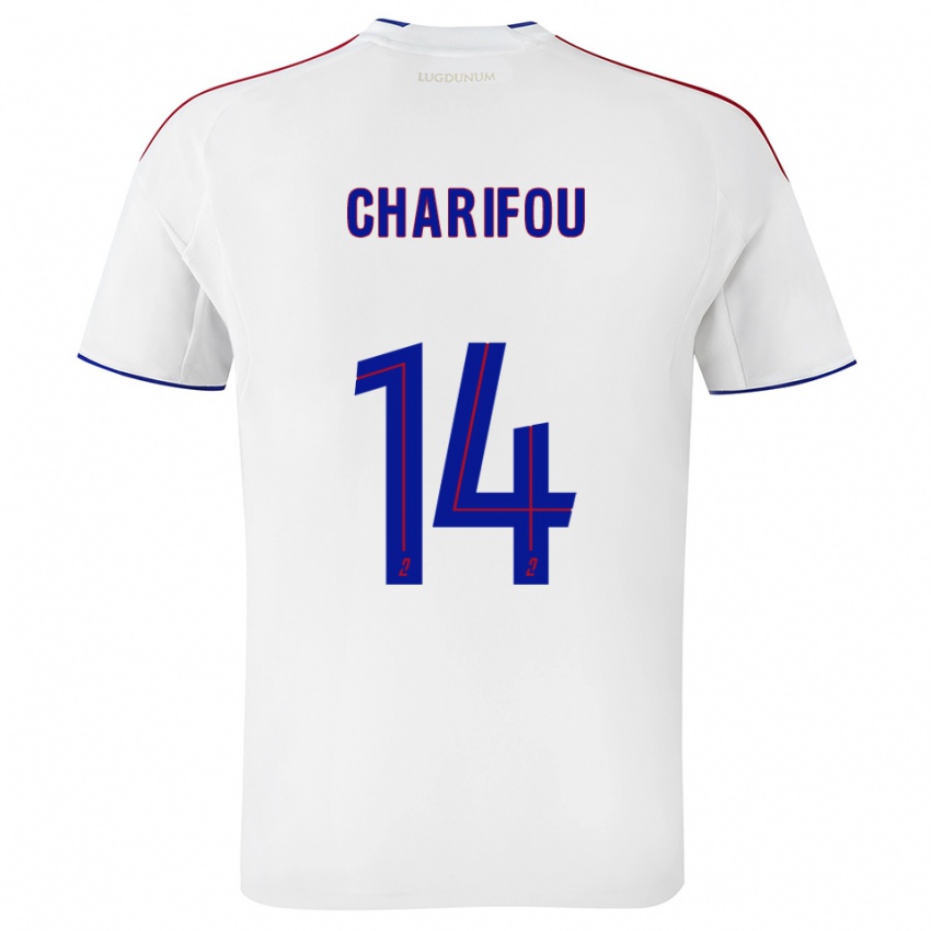 נשים Imdad Charifou #14 לבן אדום ג'רזי ביתית 2025/26 חולצה קצרה