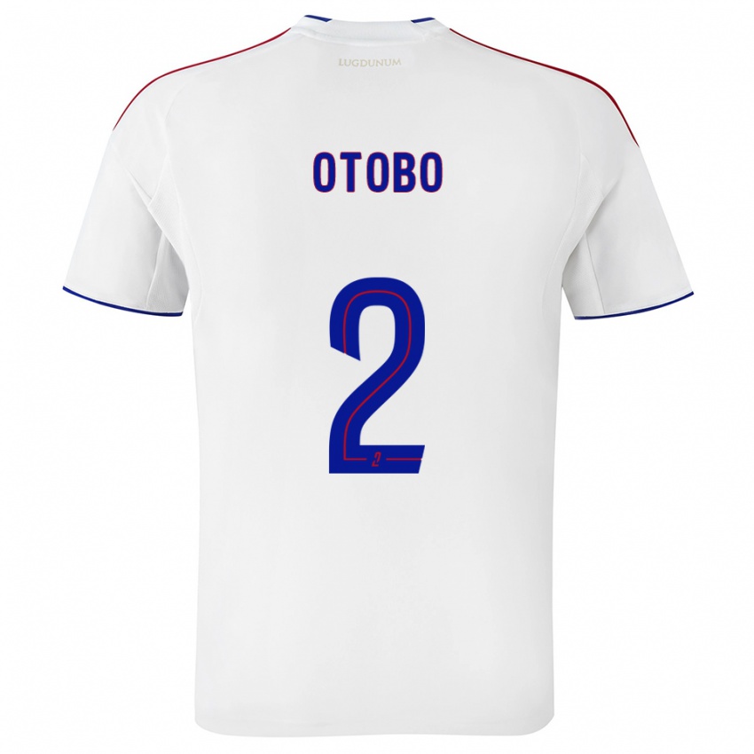 נשים Melvyn Otobo #2 לבן אדום ג'רזי ביתית 2025/26 חולצה קצרה