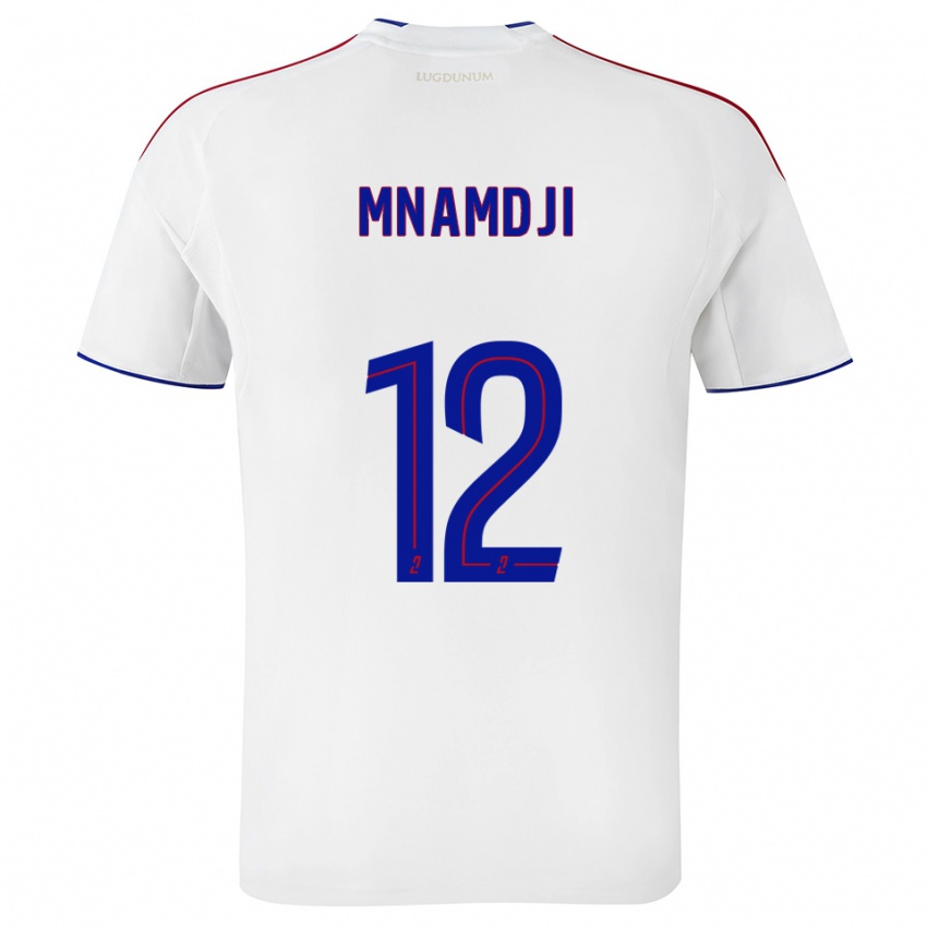 נשים Kassim Mnamdji #12 לבן אדום ג'רזי ביתית 2025/26 חולצה קצרה