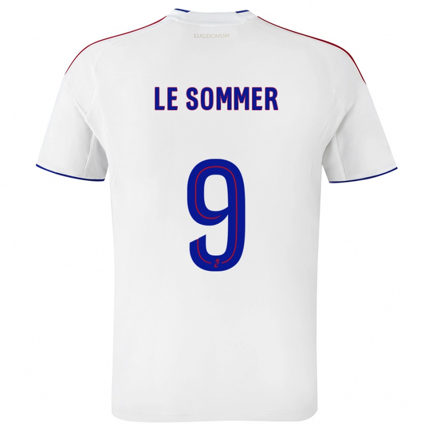 נשים אז'ני לה סומר #9 לבן אדום ג'רזי ביתית 2025/26 חולצה קצרה